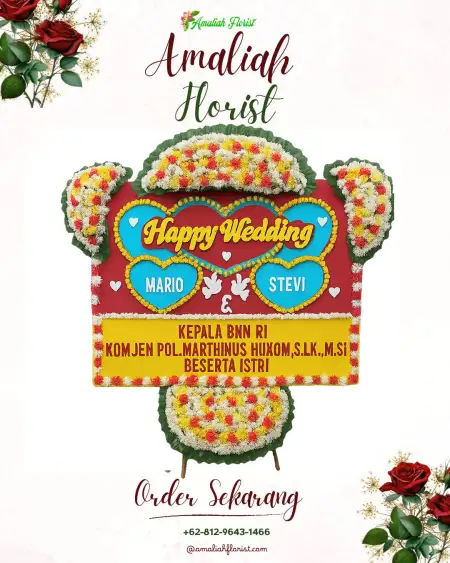Papan Bunga Pernikahan Totokarto
